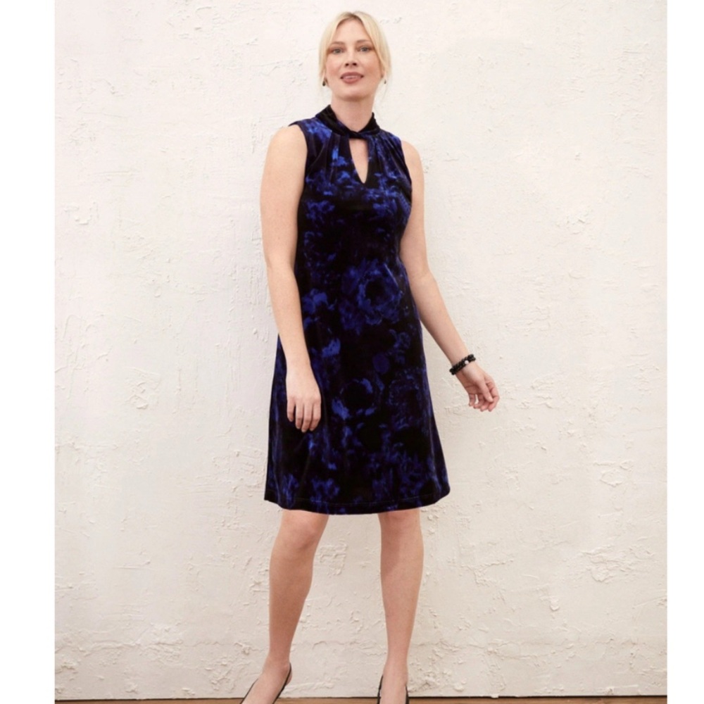 Laura Plus 18 Floral Velour Dress Formal Party Wedding holiday